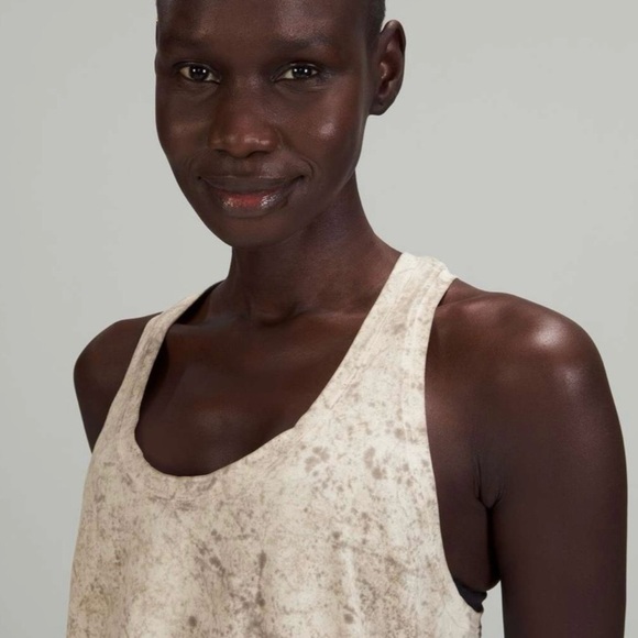 Lululemon Love Tank Top Cirrus Wash White Opal Raw Linen Rover - Picture 4 of 5